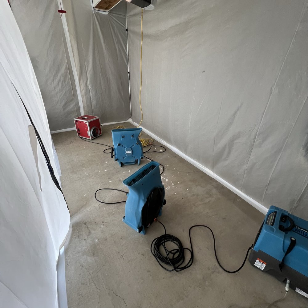Dehumidifiers drying structure after mold removal