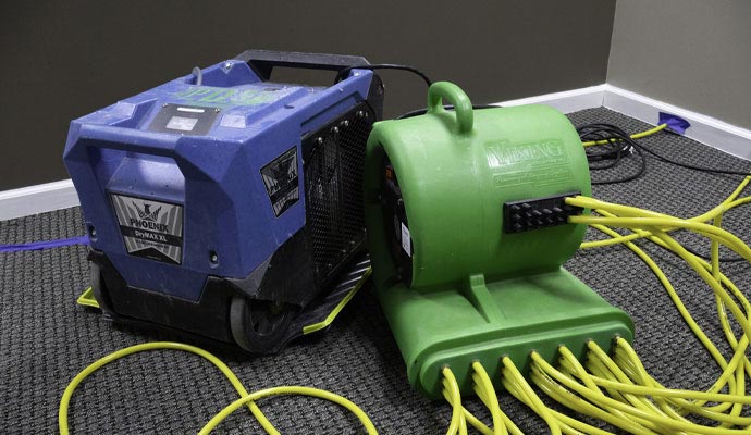 Water extraction equipment in action